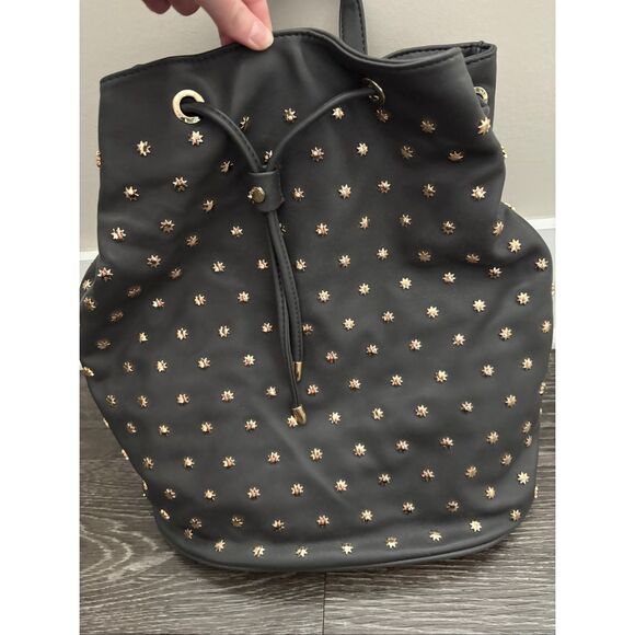 NWT Deux Lux Etoile Vegan Leather and Gold Studded Backpack $138 MSRP - Picture 2 of 8
